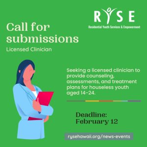 RYSE Seeking Licensed Clinician – Request for Proposals Now Open